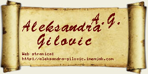 Aleksandra Gilović vizit kartica